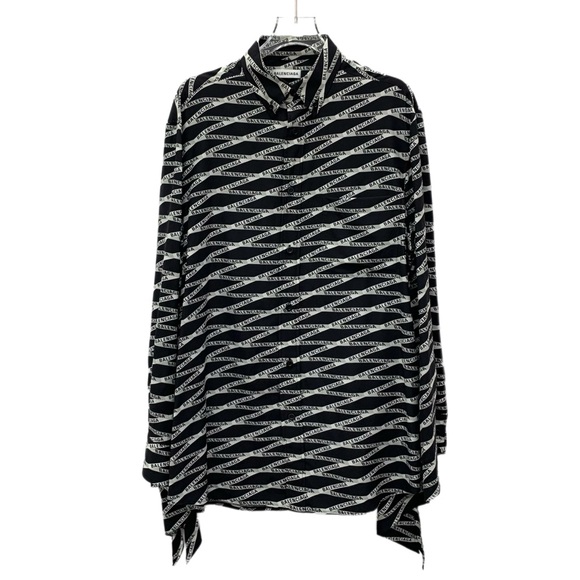 Balenciga Black and White Patterned Shirt - Picture 1 of 7